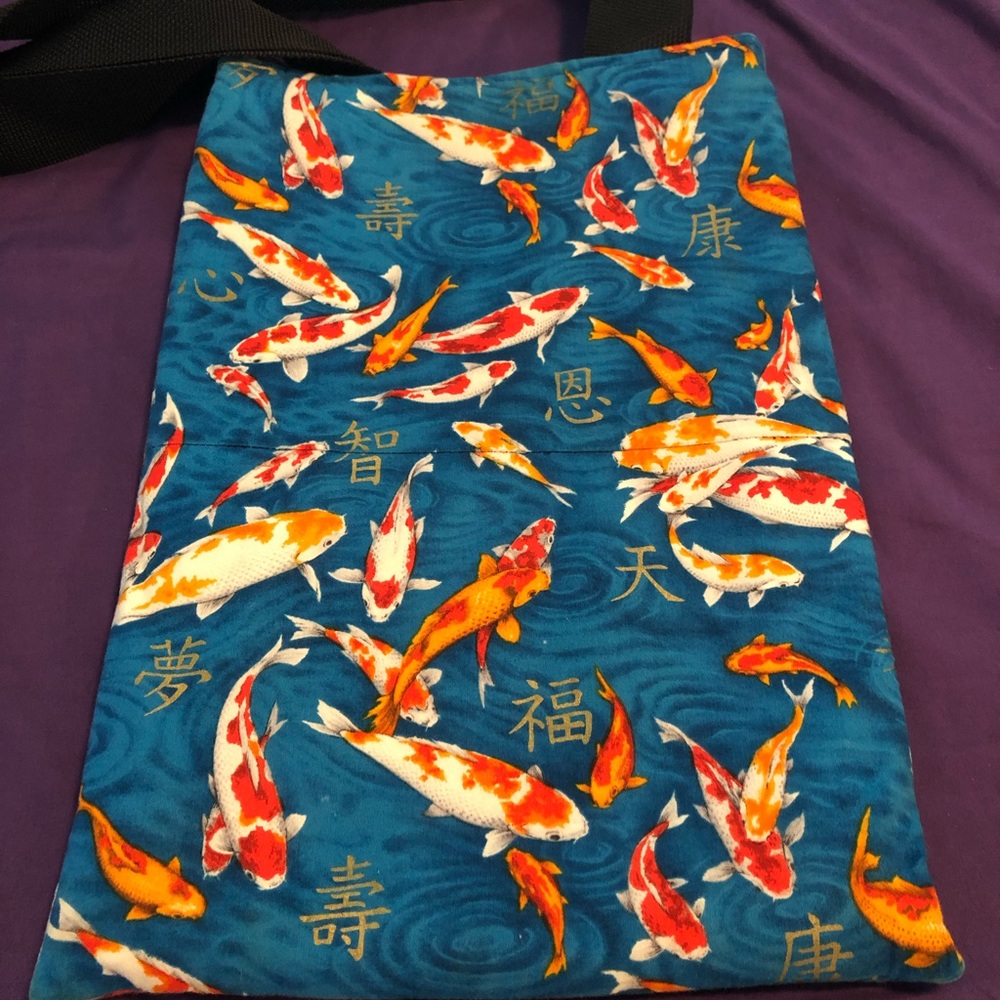 Custom Koi crossbody tote